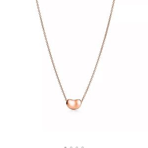 Tiffany & Co bean necklace rose gold